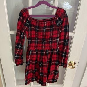 Holiday Dress black/red plaid So